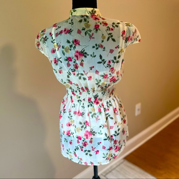 Fairycore button up mock neck blouse - Picture 3 of 4